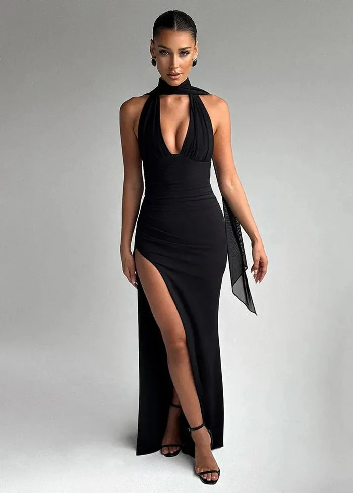 Robe Portefeuille Satin Nude